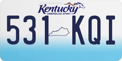KY license plate 531KQI
