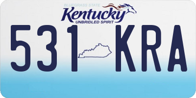 KY license plate 531KRA