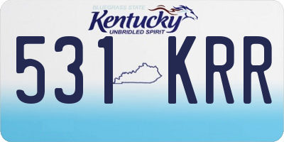 KY license plate 531KRR