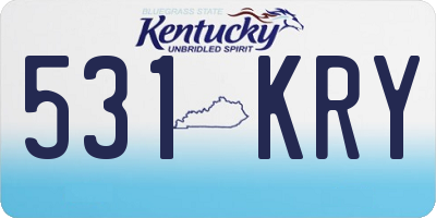 KY license plate 531KRY