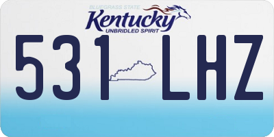 KY license plate 531LHZ