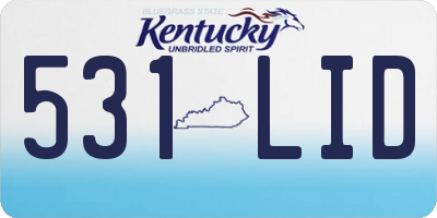 KY license plate 531LID