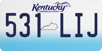 KY license plate 531LIJ