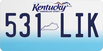 KY license plate 531LIK