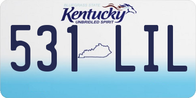 KY license plate 531LIL