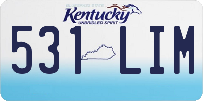 KY license plate 531LIM