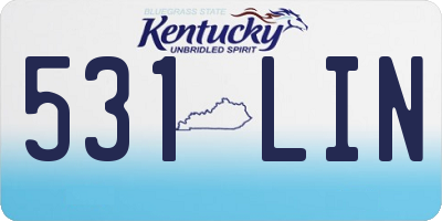 KY license plate 531LIN