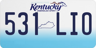 KY license plate 531LIO