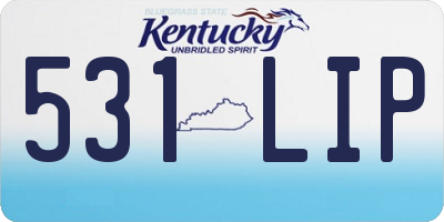 KY license plate 531LIP