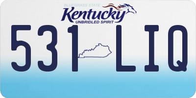 KY license plate 531LIQ