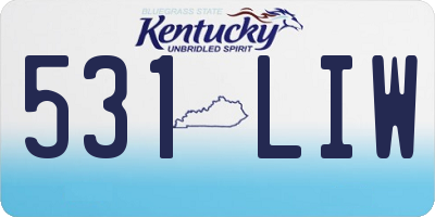 KY license plate 531LIW