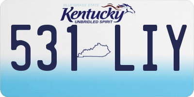 KY license plate 531LIY