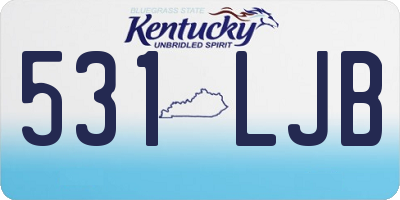 KY license plate 531LJB