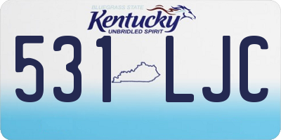 KY license plate 531LJC
