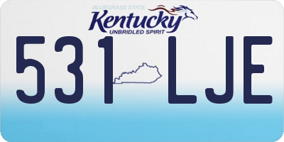 KY license plate 531LJE