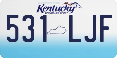 KY license plate 531LJF