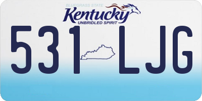 KY license plate 531LJG