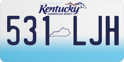 KY license plate 531LJH