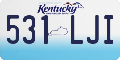 KY license plate 531LJI