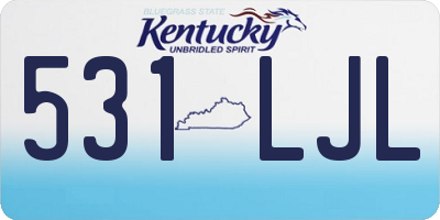 KY license plate 531LJL