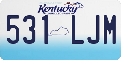 KY license plate 531LJM