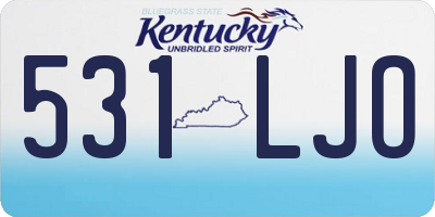 KY license plate 531LJO