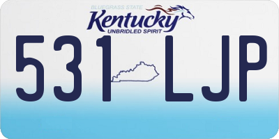 KY license plate 531LJP