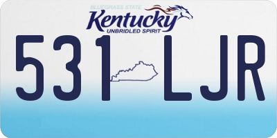 KY license plate 531LJR