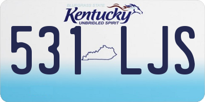 KY license plate 531LJS