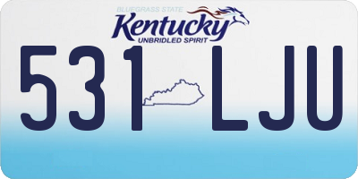 KY license plate 531LJU