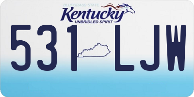 KY license plate 531LJW