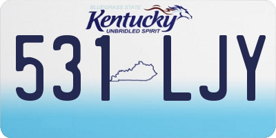 KY license plate 531LJY