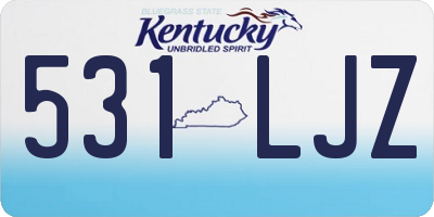 KY license plate 531LJZ
