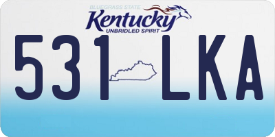 KY license plate 531LKA