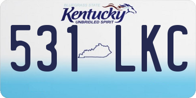 KY license plate 531LKC
