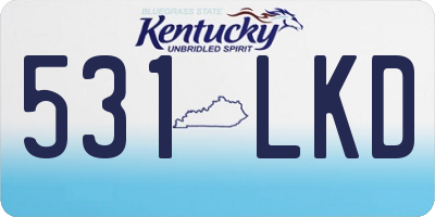 KY license plate 531LKD