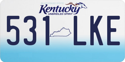 KY license plate 531LKE