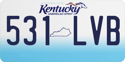 KY license plate 531LVB