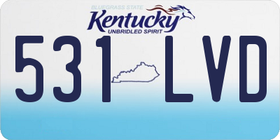 KY license plate 531LVD