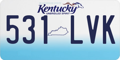KY license plate 531LVK