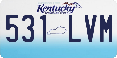 KY license plate 531LVM