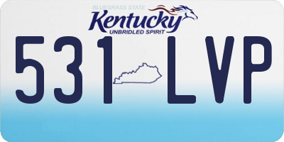 KY license plate 531LVP