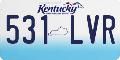 KY license plate 531LVR