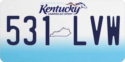 KY license plate 531LVW