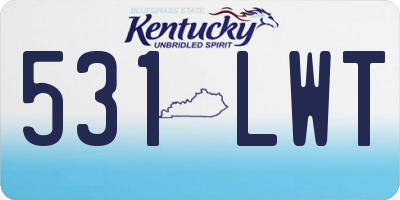 KY license plate 531LWT