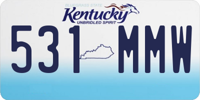 KY license plate 531MMW