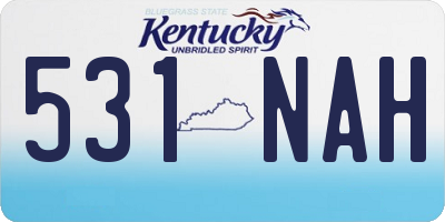 KY license plate 531NAH