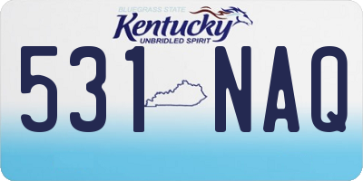 KY license plate 531NAQ