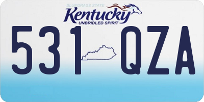KY license plate 531QZA