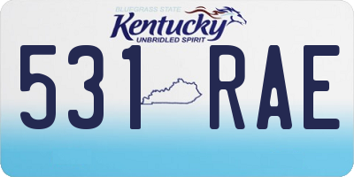 KY license plate 531RAE